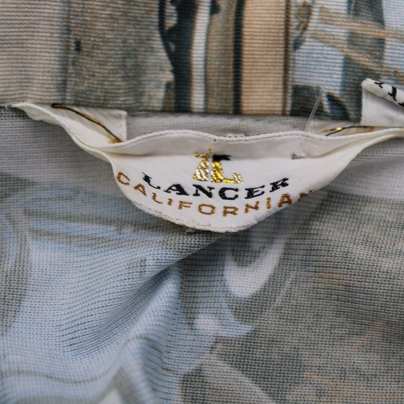 Vintage Button Down Shirt - Model T Car All Over Graphic by Lancer - Men's XL - Picture 9 of 9